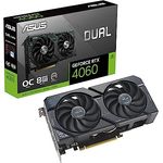 ASUS Dual GeForce RTX 4060 OC Edition 8GB GDDR6 Gaming Grafikkarte schwarz (NVIDIA RTX4060 DLSS3, PCIe 4.0, 1x HMDI 2.1a, 3X DisplayPort 1.4a, DUAL-RTX4060-O8G)