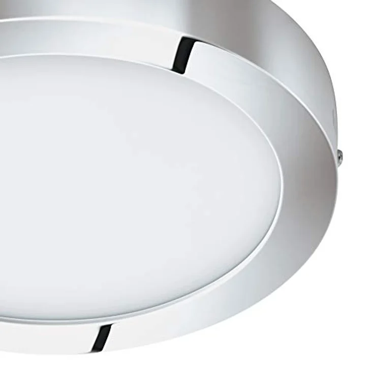 EGLO LED Deckenleuchte Fueva 1, 1 flammige Deckenlampe, Chrom/Weiß, Ø 30 cm, warmweiß, IP44 – Bild 4