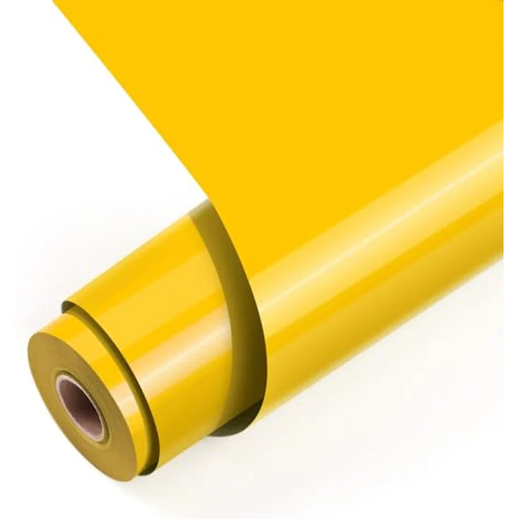 Loklik SG-HTV-0743-US-L-B2B Folie, glänzende gelbe Transferfolie für Baumwolle und Polyester, 0.55m² – Bild 2