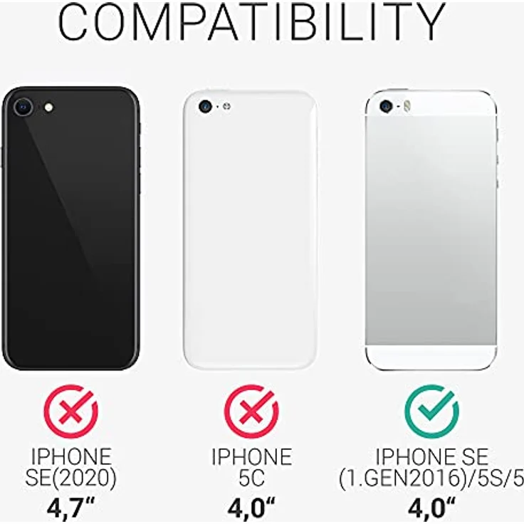 kwmobile Handyhülle, Hülle für Apple iPhone SE (1.Gen 2016) - 5 - 5S - TPU Silikon Handy Schutzhülle Cover Case – Bild 6