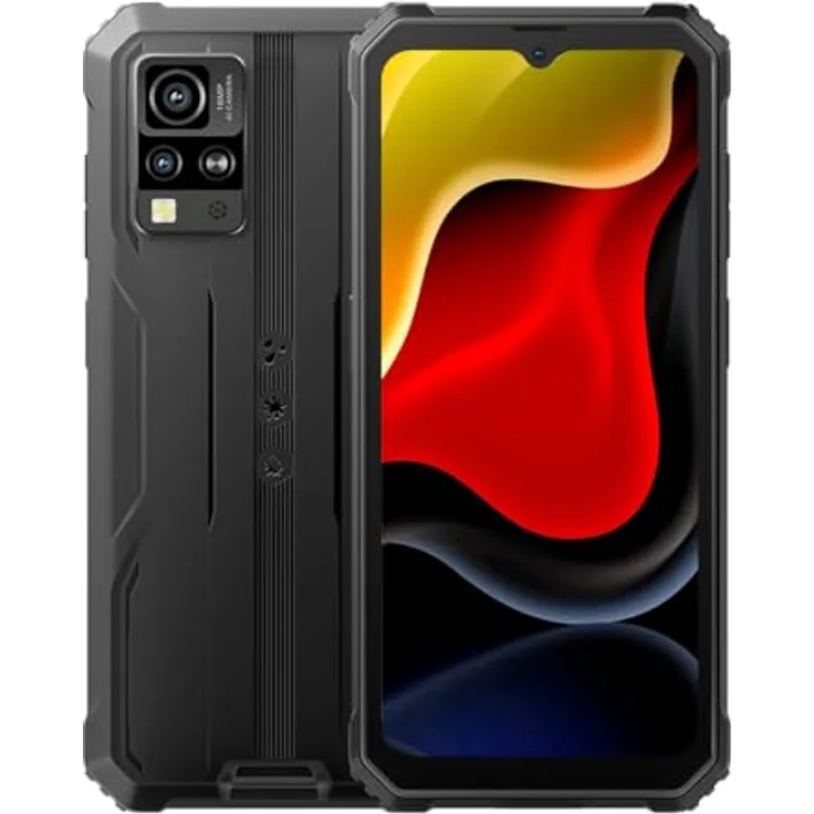 Blackview BV4800 SE Outdoor Smartphone, 6,56 Zoll HD+ Display, 12GB RAM, 64GB ROM, IP68/IP69K, 5100mAh Akku, Dual-Kamera, Android 15, Schwarz