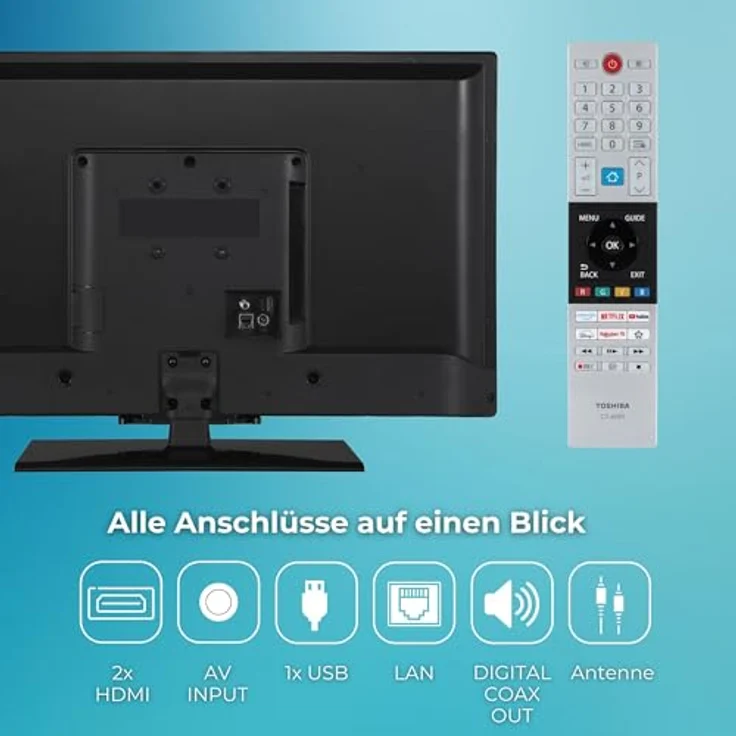 Toshiba 32LV3F63DA, 32 Zoll Full HD Smart TV mit HDR, Triple-Tuner und Bluetooth – Bild 4