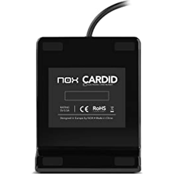 NOX Citizen Electronic Card Reader -NXLITECARDID- Kompatibel mit Cartão de Cidadão (Portugal) und DNI Electrónico (Spanien). USB 2.0 Anschluss, Abmessungen 65x85x18mm, Farbe Schwarz – Bild 3