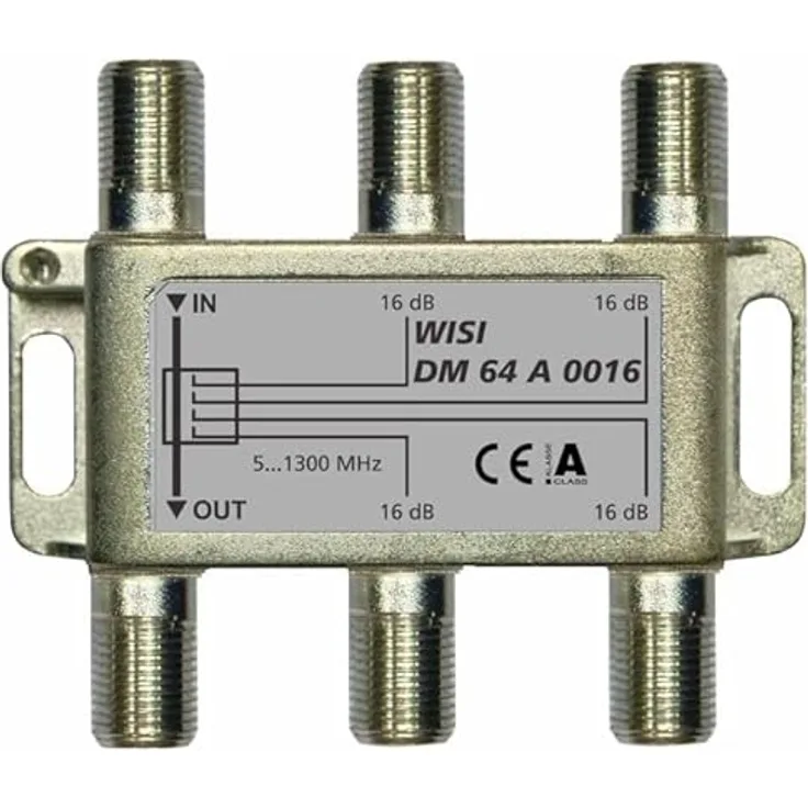 WISI DM 64 A 0016, Abzweiger symmetrisch 1,3 GHz, 4-Fach, 16 dB
