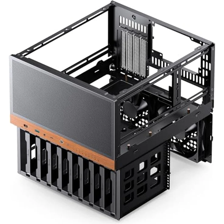 Jonsbo N6, Kompaktes Gaming-PC-Gehäuse für Heimserver und Power-User, Schwarz – Bild 9