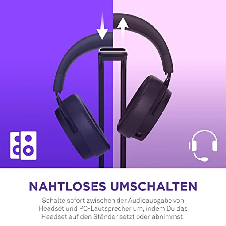 NZXT Relay SwitchMix PC-Gaming-Headset Ständer und Audiomixer – AP-USMSM-B1 - Nahtloses Umschalten zwischen Headset- und Lautsprecheraudio – Mixer in Studioqualität – Schwarz – Bild 2