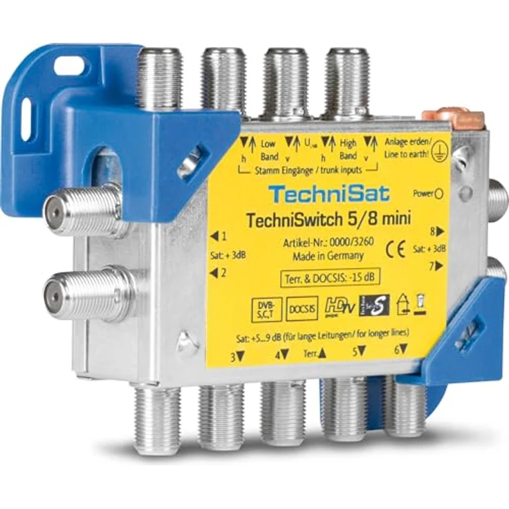 TechniSat TECHNISWITCH 5-8 MINI, Multischalter - Satverteiler für bis zu 8 Teilnehmer, 100m Entfernung überbrückbar, inkl. DOCSIS-Signal-Übertragung – Bild 4
