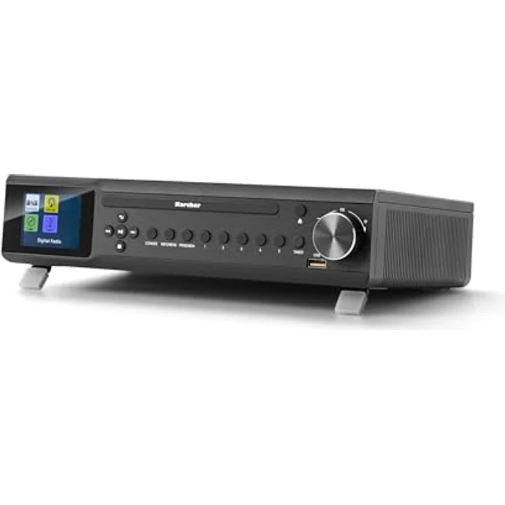 Karcher RA 2060D-B Unterbauradio mit CD-Player, DAB+ - UKW-Radio (je 30 Senderspeicher), USB zur MP3-Wiedergaber & Bluetooth - Wecker (Dual-Alarm) - Countdown-Timer - Fernbedienung – Bild 3