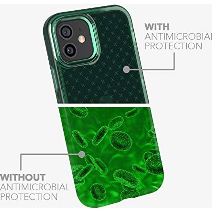 tech21 Evo Check Handyhülle für Apple iPhone 12 und 12 Pro 5G, 3,6 m Fallschutz, Mitternachtsgrün, selbstreinigend – Bild 2