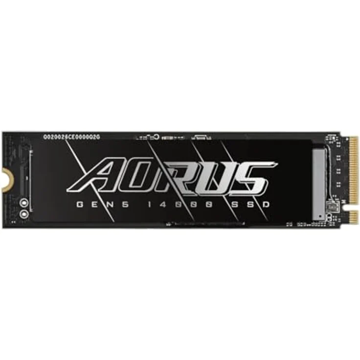 Gigabyte Aorus M.2 Solid State Drive Gen5 14000 (PCIe Gen 5.0 x4/NVMe 2.0), 1000 GB, 14.500 MB/s Lesegeschwindigkeit, 12.700 MB/s Schreibgeschwindigkeit – Bild 1