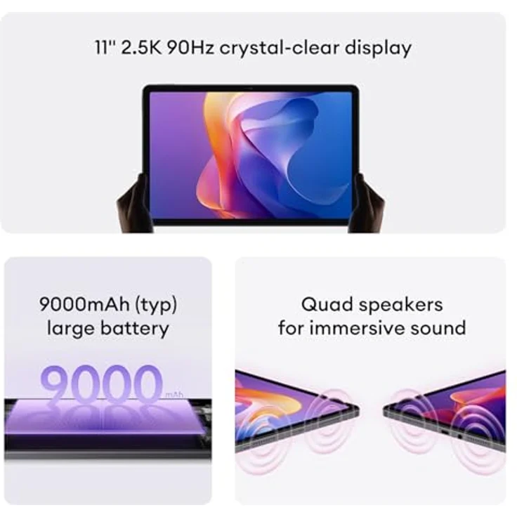 Xiaomi Redmi Pad 2, 11" Tablet mit 4GB RAM, 128GB Speicher und WiFi, Grau (Graphite Gray) – Bild 5
