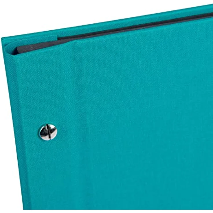 goldbuch Schraubalbum mit Fensterausschnitt, Bella Vista, 30 x 25 cm, 40 schwarze Seiten mit Pergamin-Trennblättern, Erweiterbar, Leinen, Türkis, 26973 – Bild 5