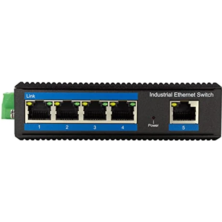 LogiLink NS202P - Industrieller Gigabit Ethernet Switch, 5-Port 10/100/1000 Mbps, mit PoE (Power Over Ethernet) – Bild 4