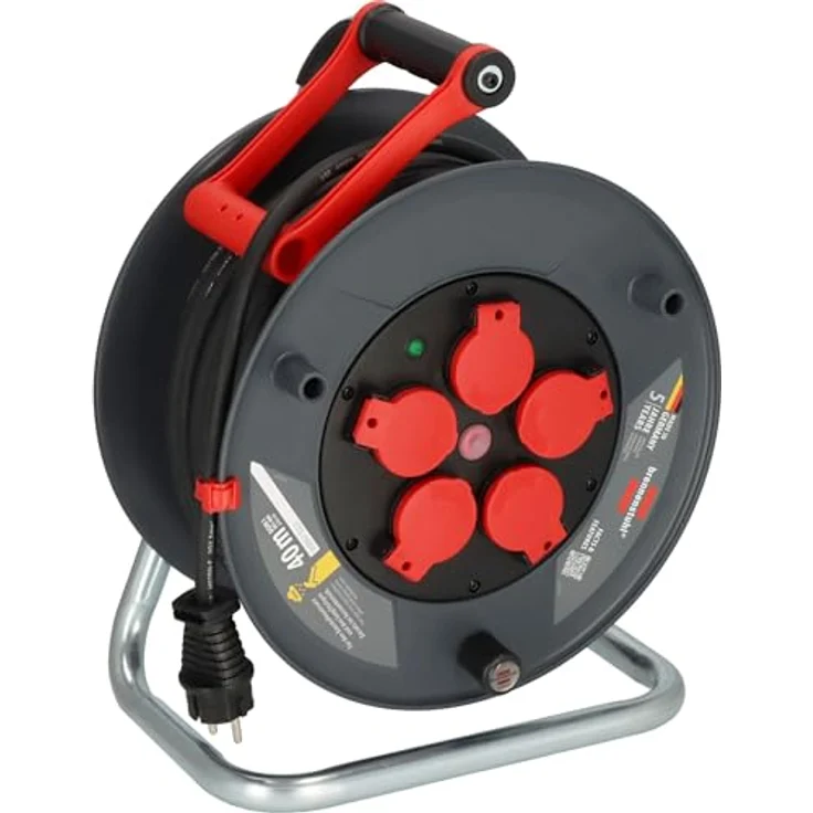 Brennenstuhl Professional Kabeltrommel 320 KU 4200 (40m Kabel in schwarz, Baustelleneinsatz, Made in Germany) - Preisvergleich – Bild 1