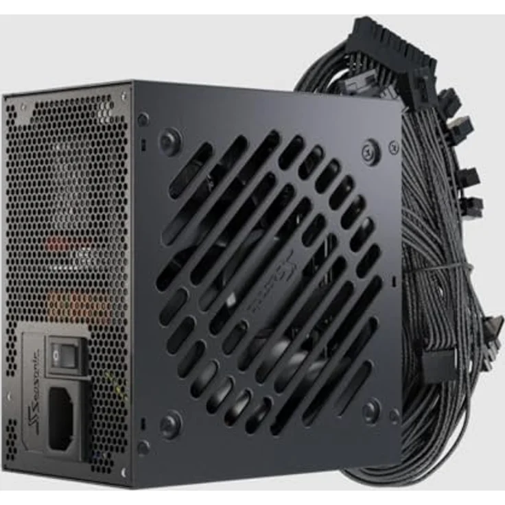 Seasonic Core GC-750, 750W ATX3 Netzteil (80+ Gold), schwarzes PC Netzteil mit 120 mm Lüfter und festem Kabelstrang – Bild 3