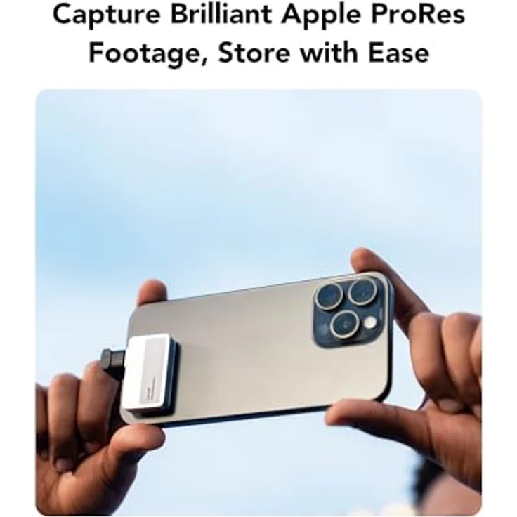 Lexar Professional Go Portable SSD 1TB, ultrakompakt, unterstützt Apple ProRes, bis zu 1050MB/s Lesen und 1000MB/s Schreiben, USB 3.2 Gen 2, IP65, für iPhone 15/16 Pro, Schwarz – Bild 3