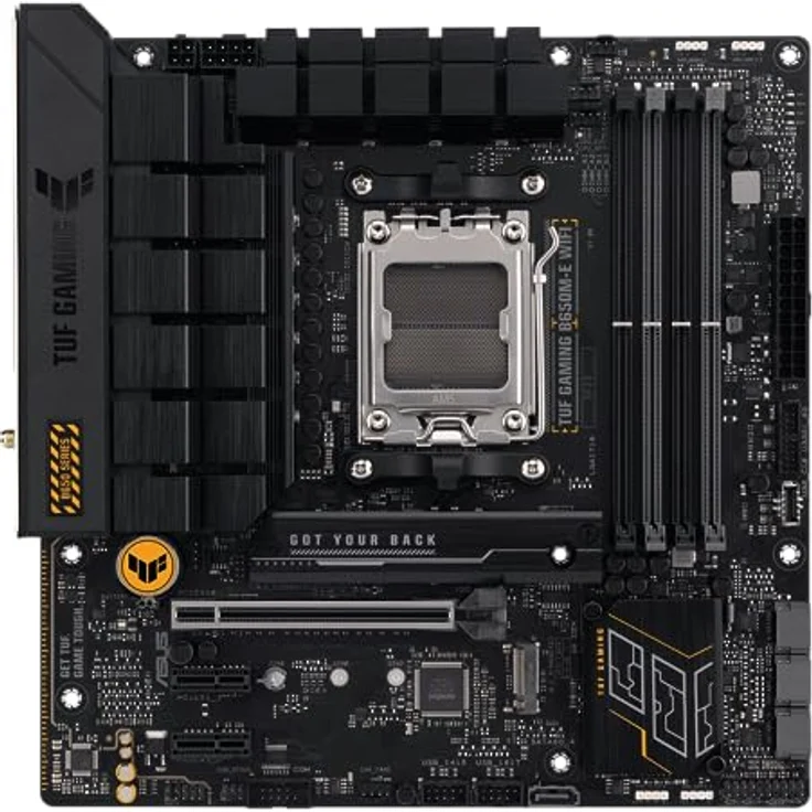 ASUS TUF B850M-E Gaming WIFI (AM5) Micro ATX Mainboard, bis zu 256 GB DDR5 RAM, Wi-Fi 6E, grau – Bild 2