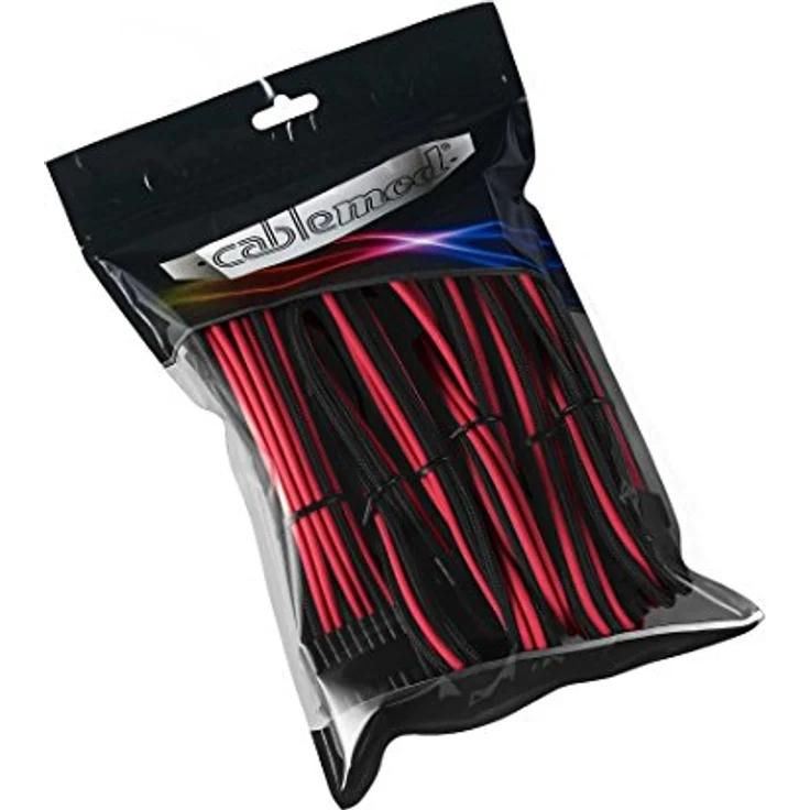 CableMod CM-PCAB-BKIT-NKKR-3PK-R Kabelverlängerungsset, Schwarz-Rot – Bild 4