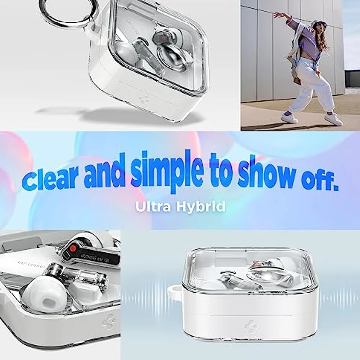 Spigen Ultra Hybrid Kompatibel mit Nothing Ear 2 Hülle - Jet White – Bild 3