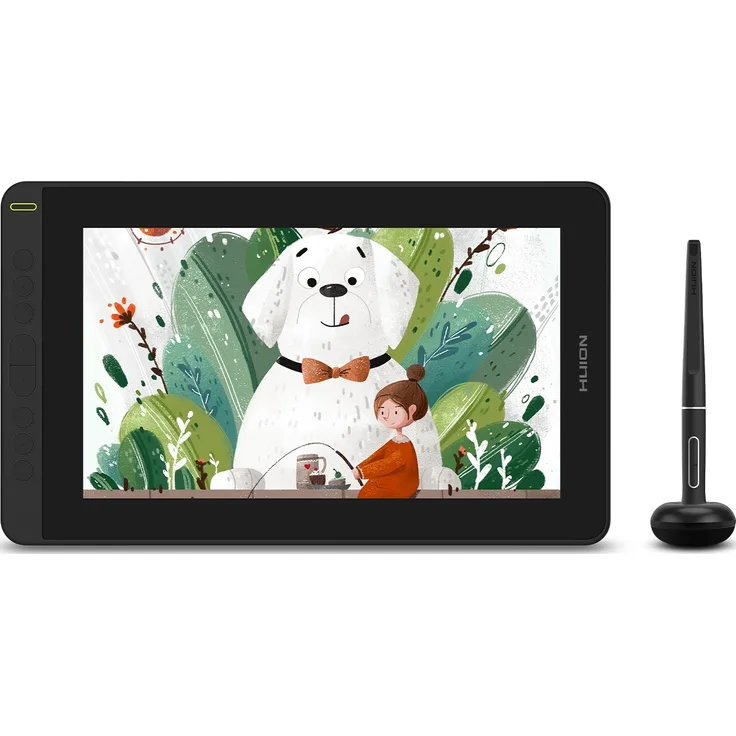 HUION Kamvas 12 Grafiktablett-Black, AG-Folie, 120% sRGB, PW517 ohne Batterie, Windows/Mac kompatibel