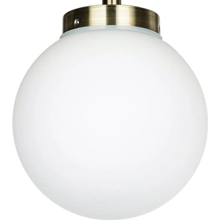 Licht-Erlebnisse Deckenleuchte Bad Kugel Metall Glas in Messing 1x G9 wechselbar Badezimmer Flur Innen Deckenlampe zeitlos Beleuchtung kompakt – Bild 3
