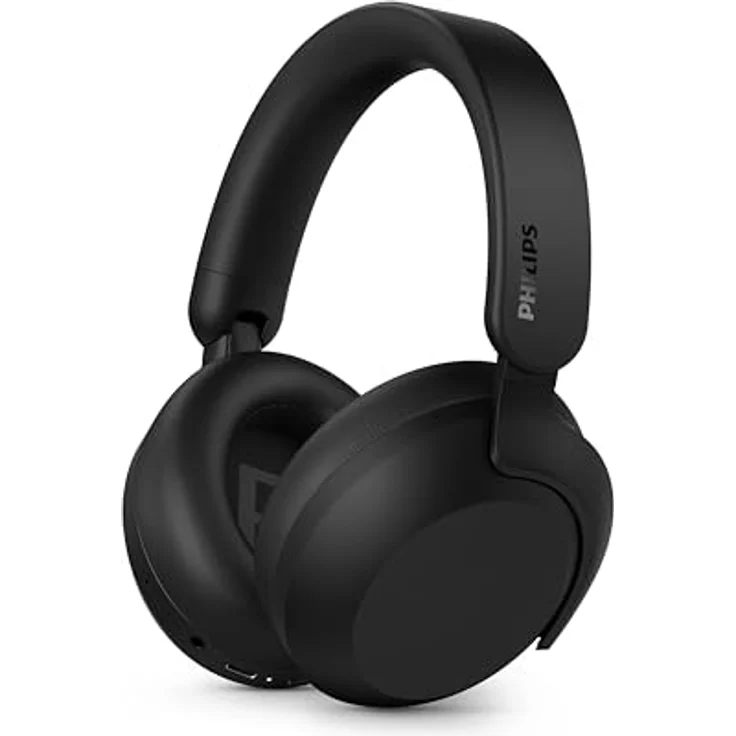 Philips TAH8000EBK/00, kabellose ohraufliegende Bluetooth-Kopfhörer mit Geräuschunterdrückung, 70 Stunden Wiedergabezeit, Sprachassistent kompatibel, schwarz – Bild 2