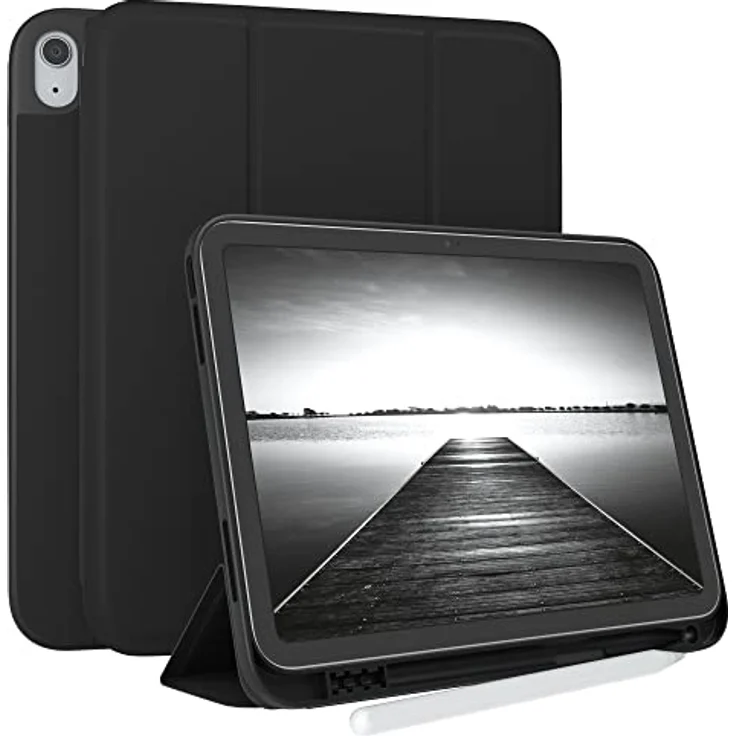 EAZY CASE Schutzhülle für iPad 11. Generation A16 (2025) mit Stifthalter, auto Sleep/Wake Funktion, aufstellbar, Klappcase, schwarz – Bild 1