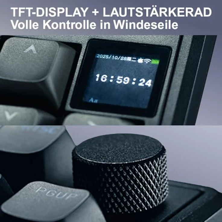 HATOR Skyfall 80 MAG Ultima 8K Gaming-Tastatur, Magnetische Switches, Rapid-Trigger, 8000Hz, Wireless/Kabel, Schwarz, US-Layout – Bild 3