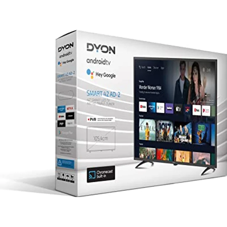 DYON Smart 42 AD-2 105cm (42 Zoll) Android TV (Full-HD, HD Triple Tuner, Prime Video, Netflix, Google Play Store für DAZN, Disney+ uvm., Google Assistant, BT-Fernbedienung) [Modelljahr 2022] – Bild 4