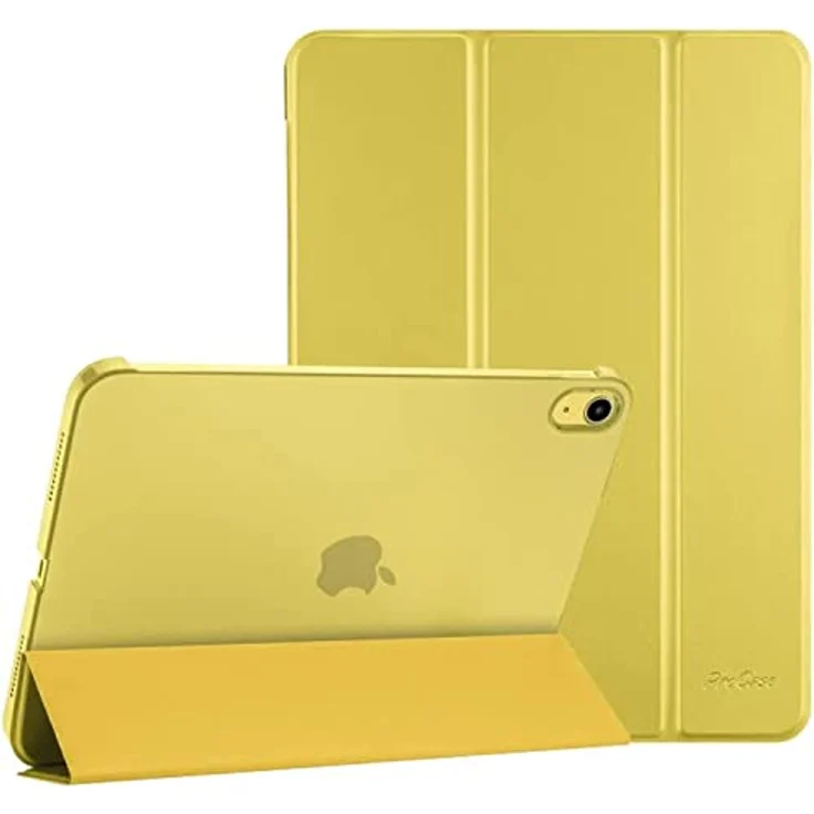 ProCase Hülle für iPad A16 11 Generation 2025 11"/ iPad 10. Generation 2022 10,9'' - Leicht Dünn Hard Case mit Auto Wake/Sleep Funktion - Gelb – Bild 1