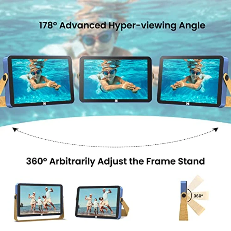 Kodak RWF-108V, Digitaler Bilderrahmen mit 10" Bildschirm, 1280 x 800 Pixel, WiFi, blau – Bild 8