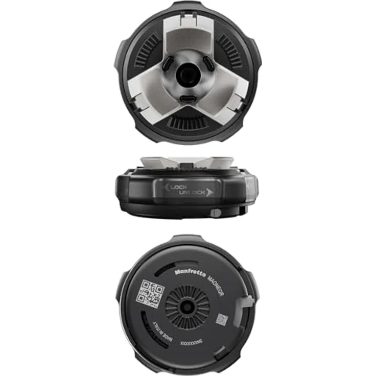 Manfrotto XCHANGE Base, Schnellwechsel-Basis mit 3/8" Gewinde, Tragkraft bis 20 kg, kompatibel mit XCHANGE Platten und Köpfen, für Foto & Video – Bild 2