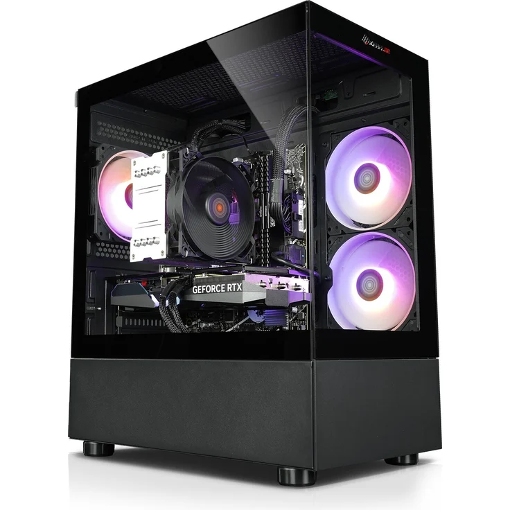 kiebel.de Gaming PC Invader XS V, AMD Ryzen 7 5700X, 16GB DDR4, NVIDIA RTX 5060 Ti 8GB, 1TB SSD, WLAN, Windows 11, Schwarz