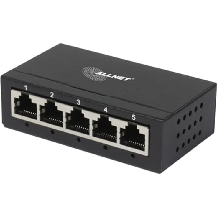 AllNet ALL-SG8005 Switch unmanaged, 5 Port Gigabit mit 5x LAN, lüfterlos, Plug and Play, stromsparend – Bild 1