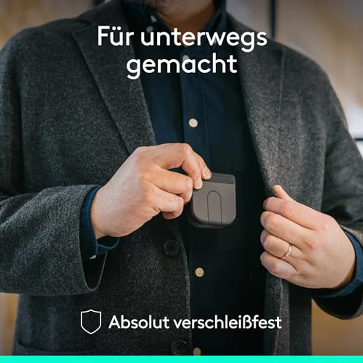 Logitech Mobi Fold for Business, kabellose Bluetooth-Maus mit 4 Tasten, Graphitfarben – Bild 5