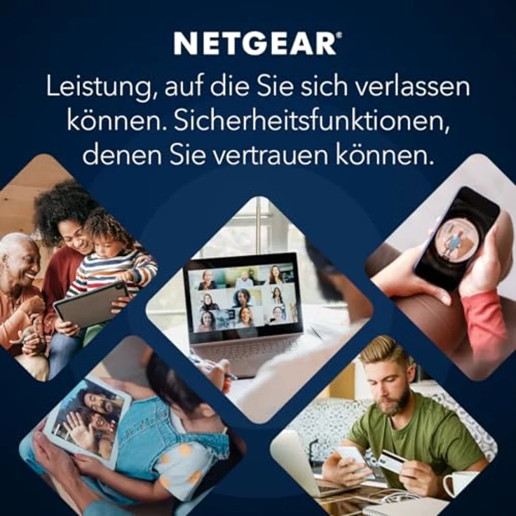 Netgear Nighthawk RAX9 AX1800 WiFi 6 Router, Dual-Band mit 5 RJ-45 Anschlüssen, schwarz – Bild 3