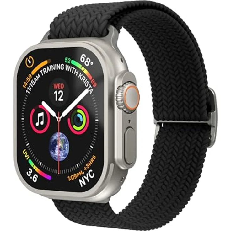 Vonmählen Woven Loop Armband für Apple Watch 40 | 41 | 42 mm, Schwarz, versandkostenfrei – Bild 1