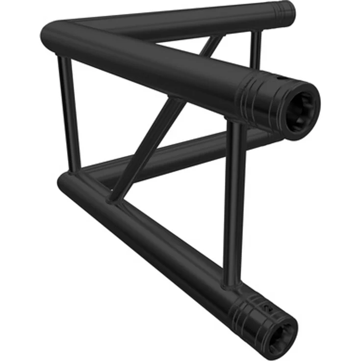 Global Truss F32C21V-B 90° Corner Black, F32 2-Punkt Traverse mit konischem Verbinder, schwarz, 50mm Rohrdurchmesser