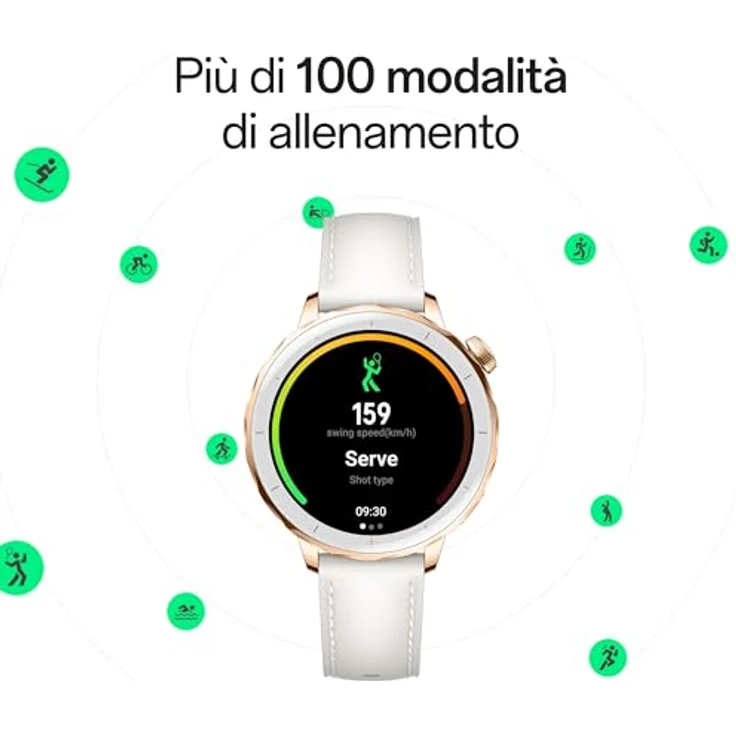 OPPO Watch X2 Mini Smartwatch, 1,32 Zoll AMOLED-Display, bis zu 7 Tage Akkulaufzeit, GPS, 100+ Sportmodi, wasserdicht bis 5 ATM – Glimmer – Bild 3