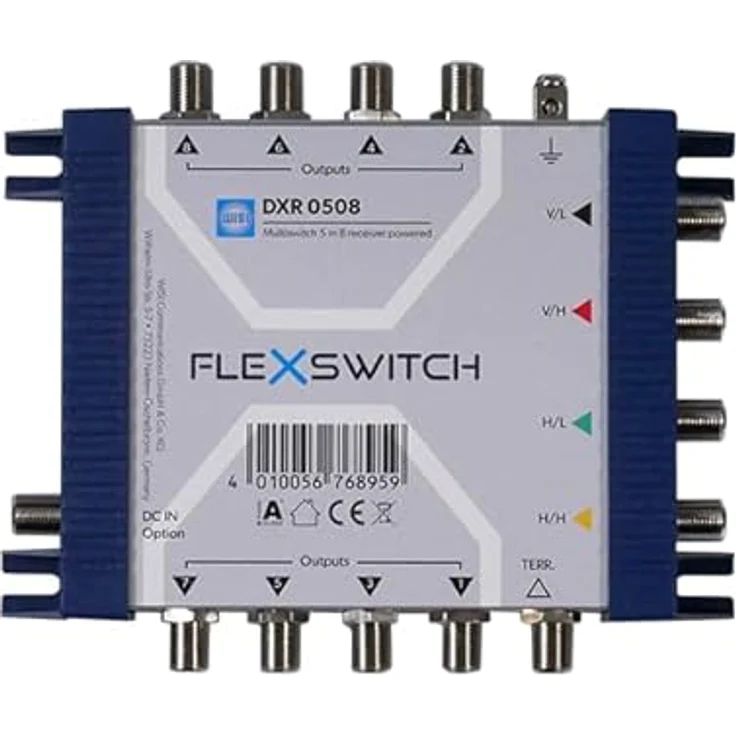 Wisi DXR 0508 Multischalter, 5 in 8 receivergespeist, niedrige Anschlussdämpfung und erweiterbar mit DXC 05xx Modellen – Bild 1
