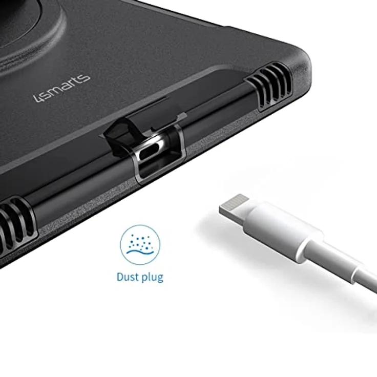 4smarts Rugged Grip Cover (Galaxy Tab Active 4 Pro), Tablet Hülle, Schwarz, extrem stossfest mit Standfunktion – Bild 3