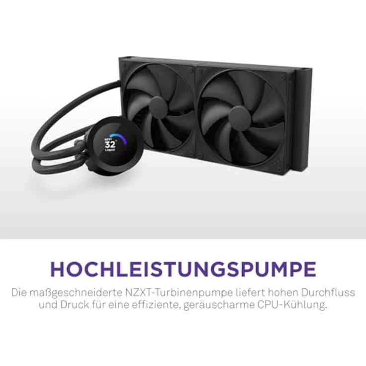 NZXT Kraken Plus 240, All-in-One CPU Wasserkühler, 240 mm, Schwarz, kompatibel mit LGA 115X/1700/AM4/AM5 – Bild 3