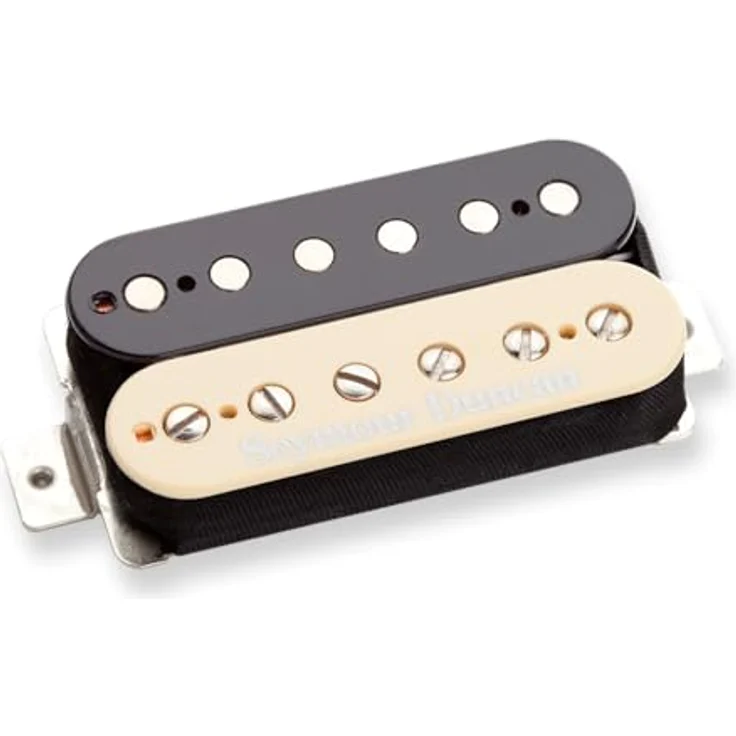 Seymour Duncan TB-4 Zebra, Trembucker Tonabnehmer für E-Gitarre mit Dual Coil, Alnico V Magnet, hochohmig, 4-adriges Anschlusskabel, Farbe Zebra – Bild 2