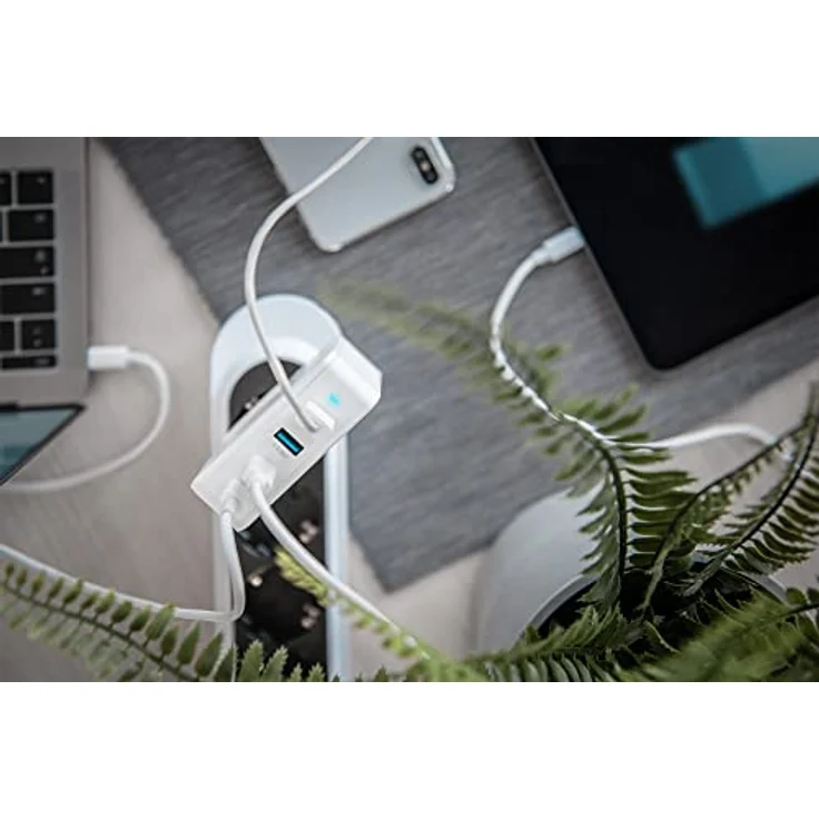 DIGITUS Universal GaN Ladegerät 100 W, 2-Port USB-C und 2-Port USB-A, Schnellladegerät Power Delivery (PD 3.0), kompakt und leicht, Weiß – Bild 4
