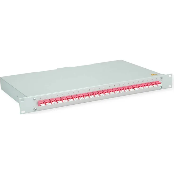Telegärtner BASIS LWL-Panel, Patchpanel mit 24x LC Duplex Kupplungen, violett, OM4