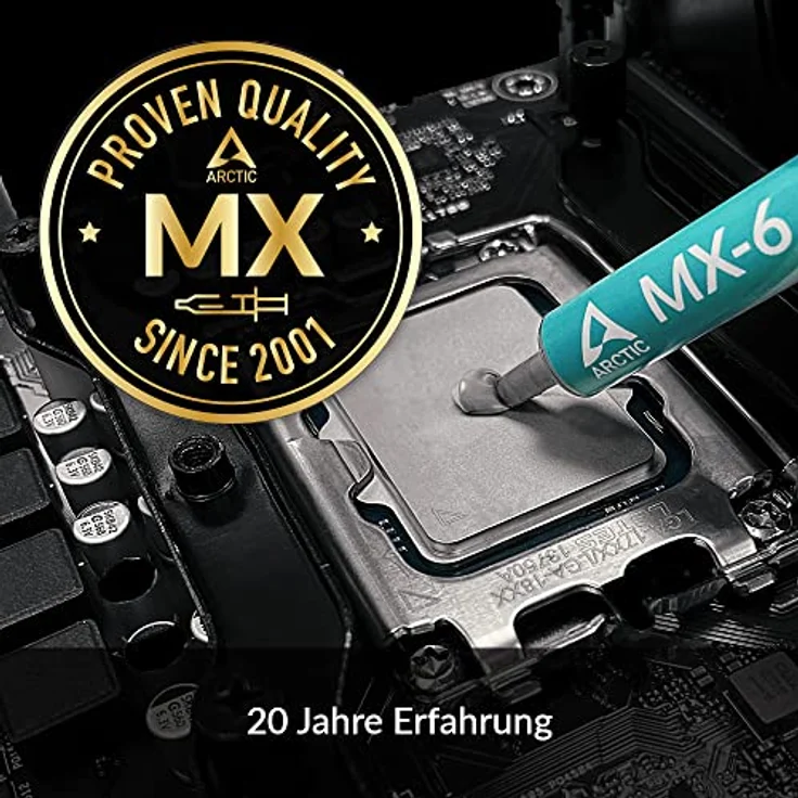 ARCTIC MX-6 (4 g) - Ultimate Performance Wärmeleitpaste für CPU, Konsolen, Grafikkarten, Laptops - Sehr hohe Wärmeleitfähigkeit, Lange Haltbarkeit, Nicht leitend, Nicht kapazitiv – Bild 5