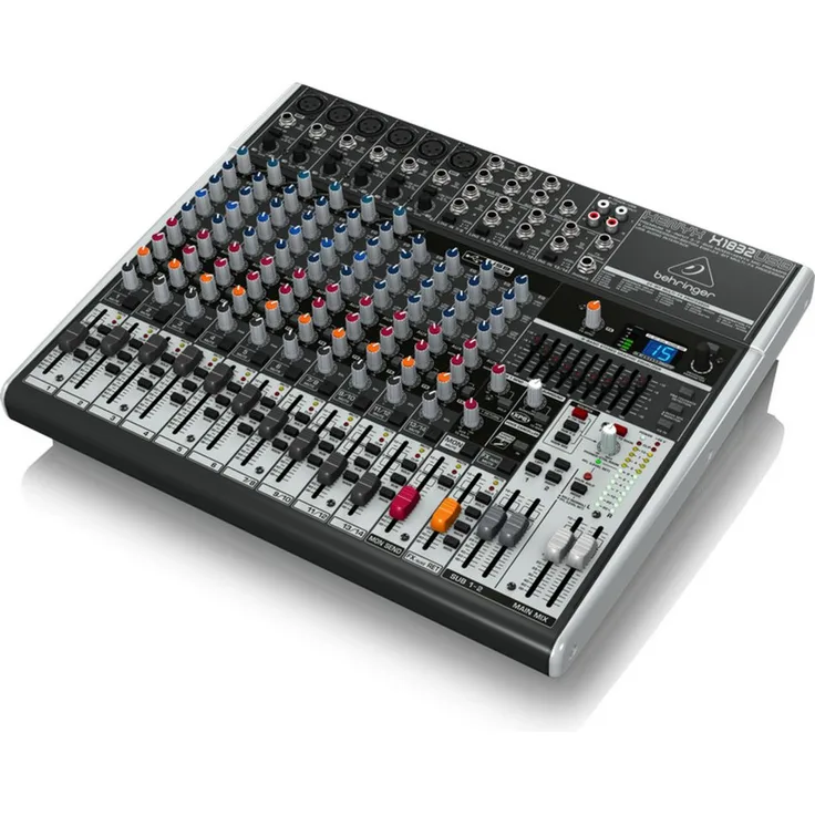 Behringer XENYX X1832USB, Analog Mischpult mit 6 Mikrofon-Vorverstärkern, 16 Effekt-Presets und USB Audio Interface