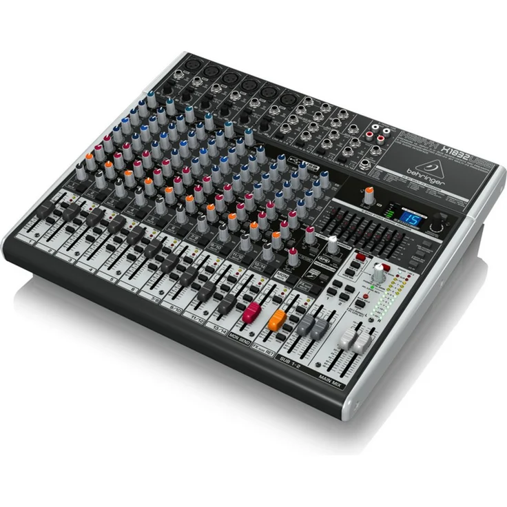 Behringer XENYX X1832USB, Analog Mischpult mit 6 Mikrofon-Vorverstärkern, 16 Effekt-Presets und USB Audio Interface