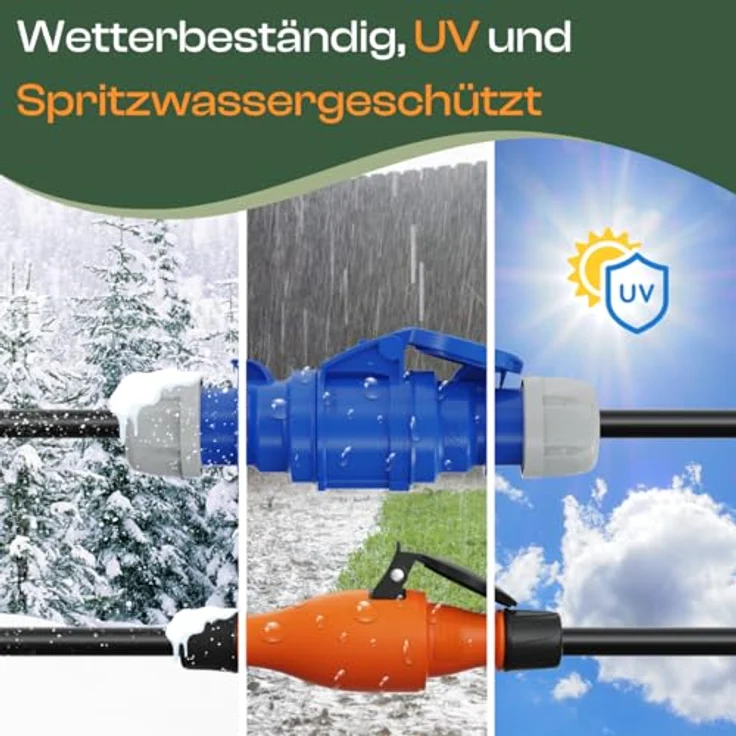 netbote24 Schuko auf CEE Adapter, 40m Camping Stromkabel H07RN-F 3x2,5, robust und wetterfest, Ideal für Wohnmobil und Campingplatz – Bild 4