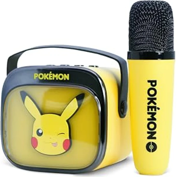 OTL Technologies Pokemon Popsing LED Karaoke Lautsprecher, Bluetooth 5.3 mit kabellosem Mikrofon und RGB-LED-Effekten, tragbar, 5 Watt, wiederaufladbar – Bild 2